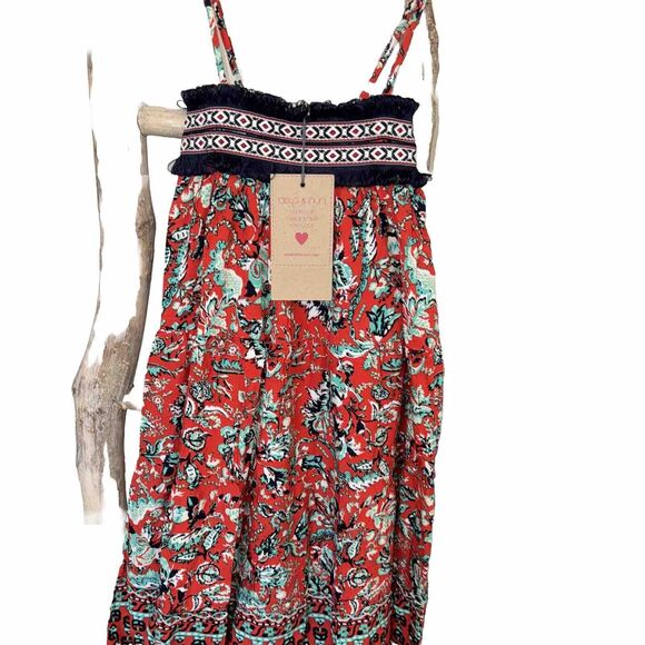 Girls Bela & Nuni Boho‎ Chic Spring Summer Dress various sizes Blue Orang… - Picture 2 of 7